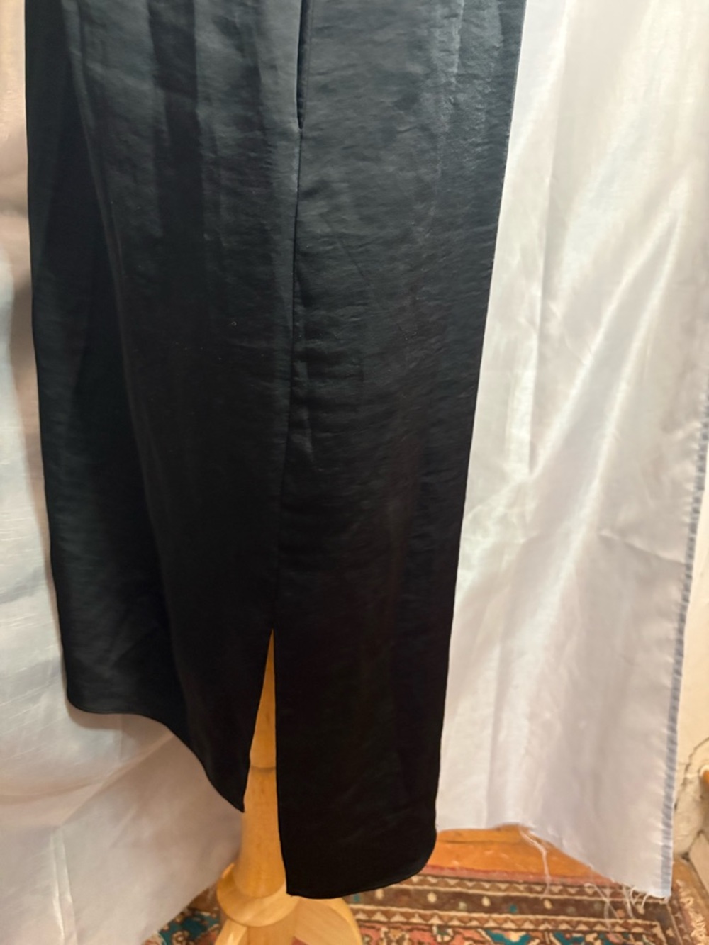 Universal Standard Black Lace-Trim Slip Dress - Adjustable Straps - Picture 4 of 9